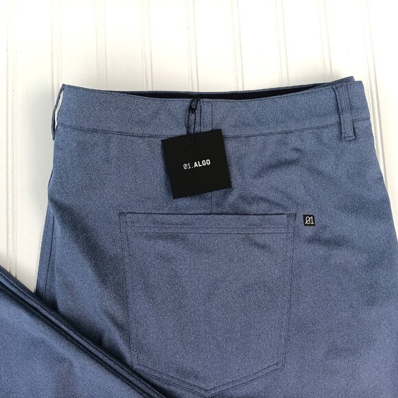 01 ALGO Pants 52 x 32 Gray Performance Fit Moisture Wicking UPF 40 Comfort Mens - Picture 16 of 16
